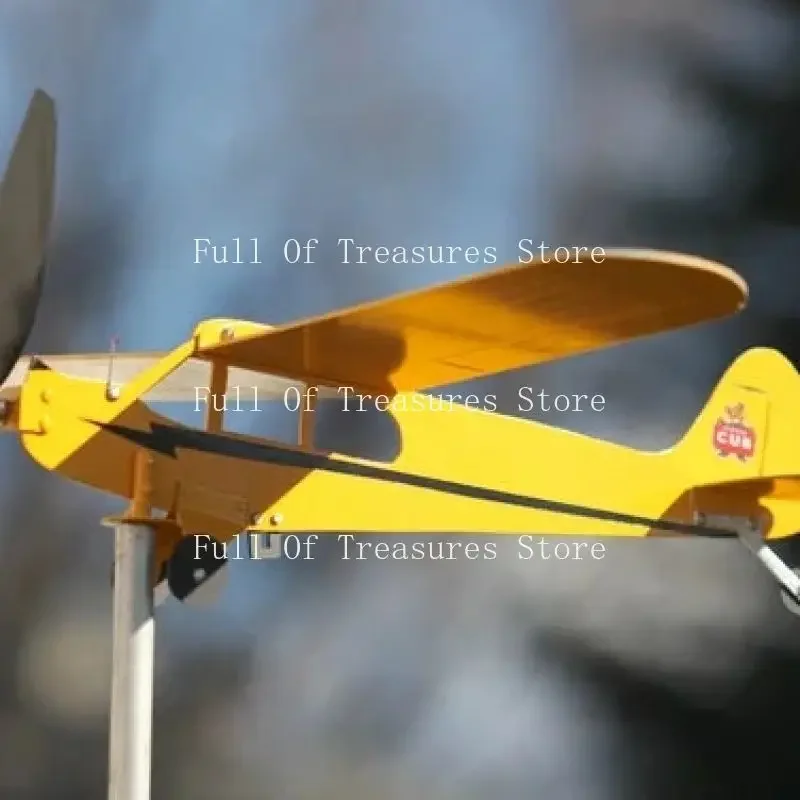 3D Piper J3 Cub wiatr Spinner samolot metalowy samolot wiatrowskaz na zewnątrz dach kierunkowskaz wiatru wiatrowskaz wystrój ogrodu