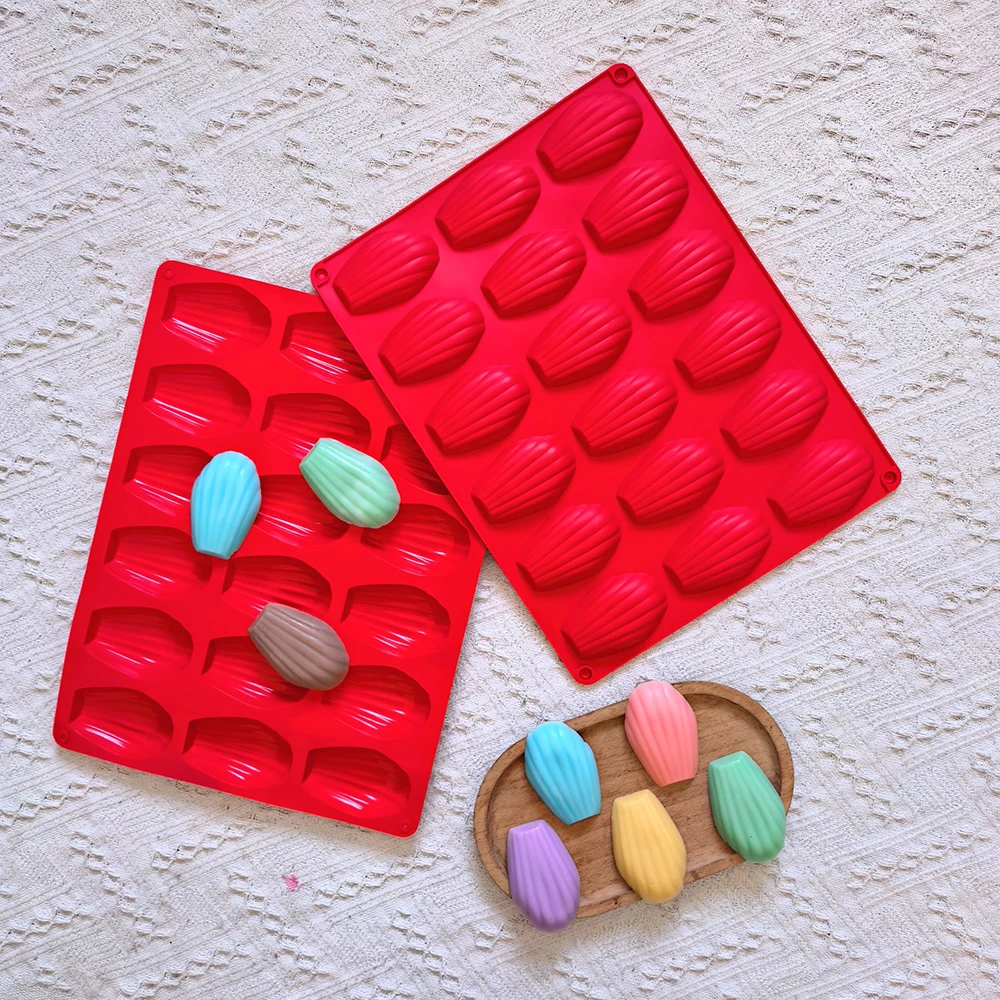 1 قطعة الإبداعية مادلين على شكل الشوكولاته قالب من السيليكون DIY بها بنفسك الجليد الكوكيز بودنغ كيك تحلية أواني الخبز