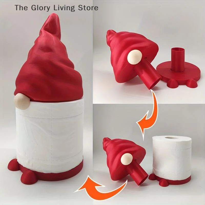 

【MA】Household Santa Claus Toilet Paper Organizer Christmas Desk Paper Towel Holder For Kitchen Bath Room Decoration