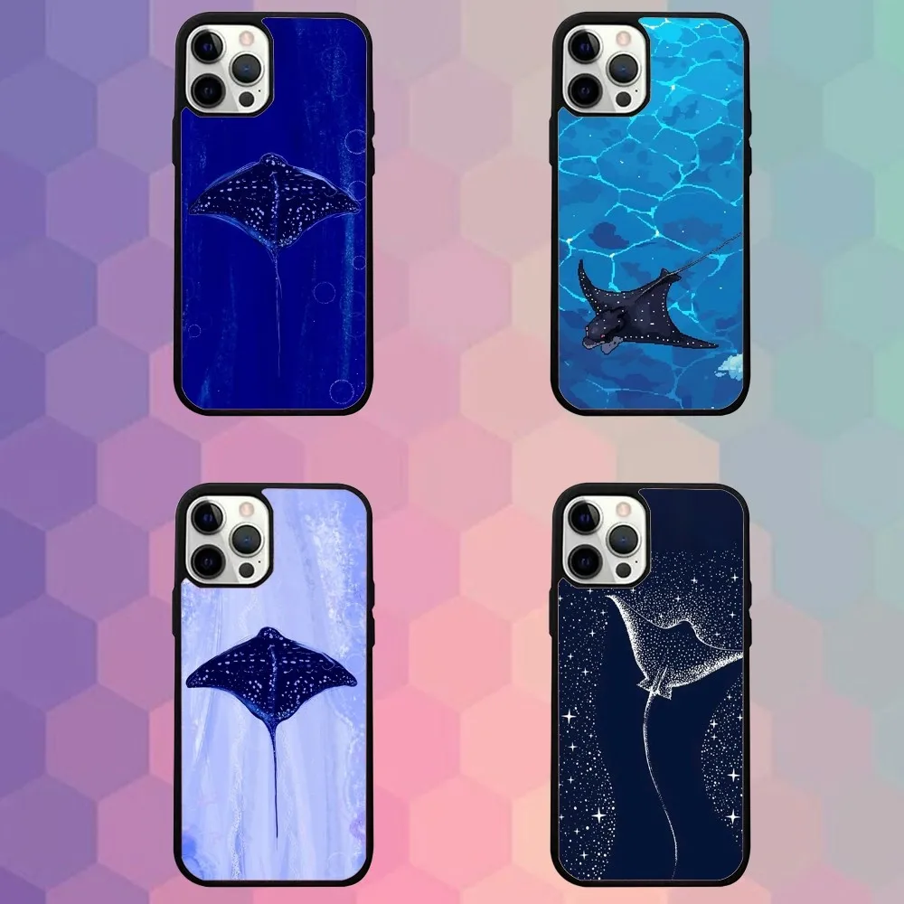 

Ocean Sea Animal Manta Ray Phone Case For iPhone 16e,16,15,14,13,12,11,Plus,Pro,Max,Mini Magsafe Magnetic Wireless Charging