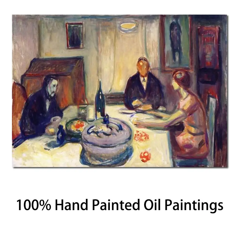 

Art Gallery Oslo Bohemians ( ) by Edvard Munch Oil on Canvas Handmade High Quality