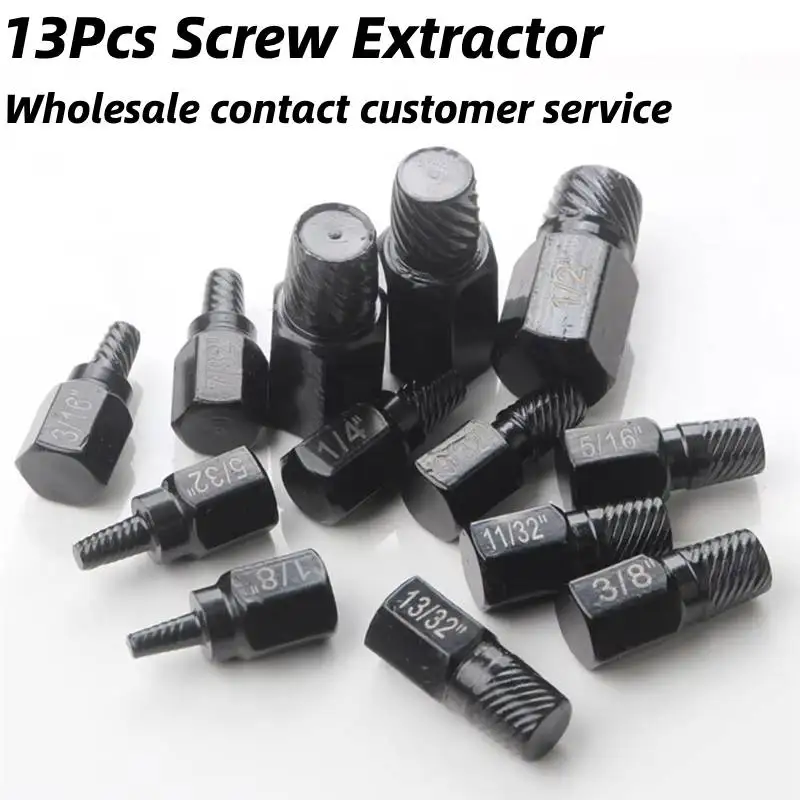 13 шт., набор для извлечения винтов, набор для снятия поврежденных винтов, легко наряды, набор сверл для удаления сломанных болтов, набор экстракторов для винтов