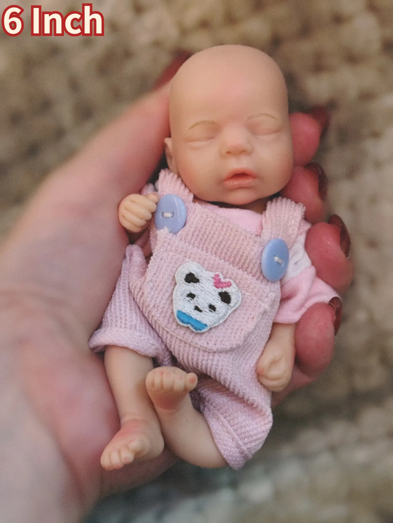 6 Inch Sleeping Girl Doll Bebe Soft Touch Reborn Doll Cute Lifelike Newborn Baby Girl For Children Gifts