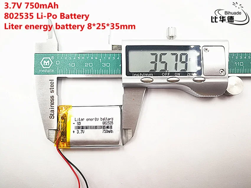 

5pcs Liter energy battery Good Qulity 3.7V,750mAH,802535 Polymer lithium ion / Li-ion battery for TOY,POWER BANK,GPS,mp3,mp4