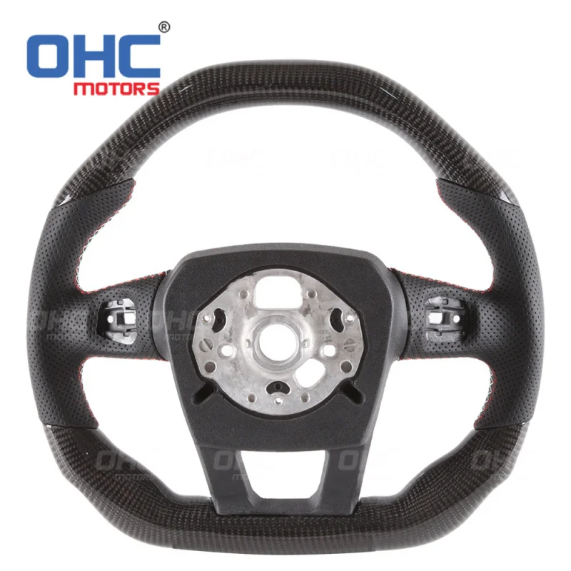 For Lamborghini Urus perForated leather carbon fiber LED smart sports modified car steering wheel