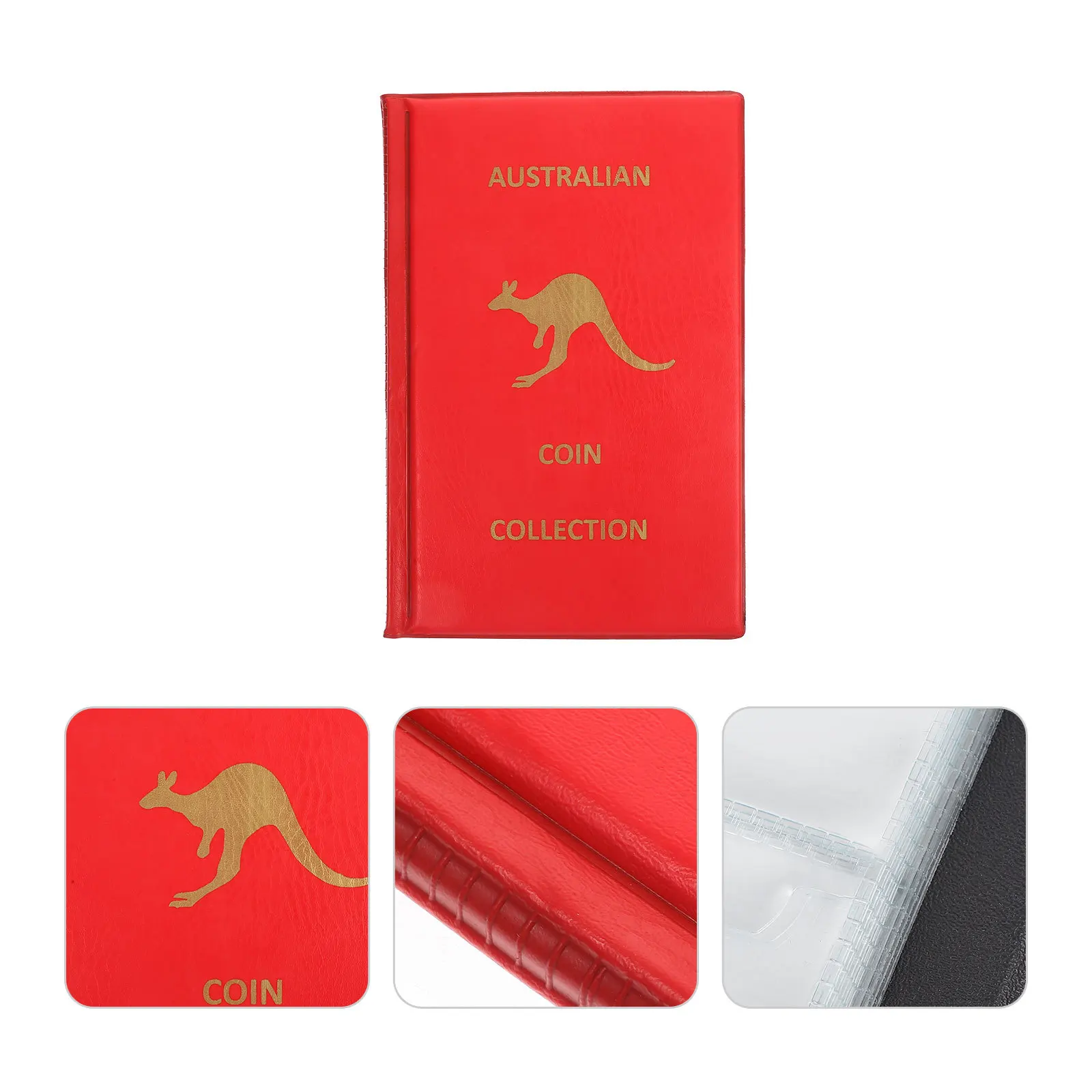 

Coin Collection Book Premium PVC PU Material Soft Surface Large Capacity Portable Coin Storage Album Decorative Organizer