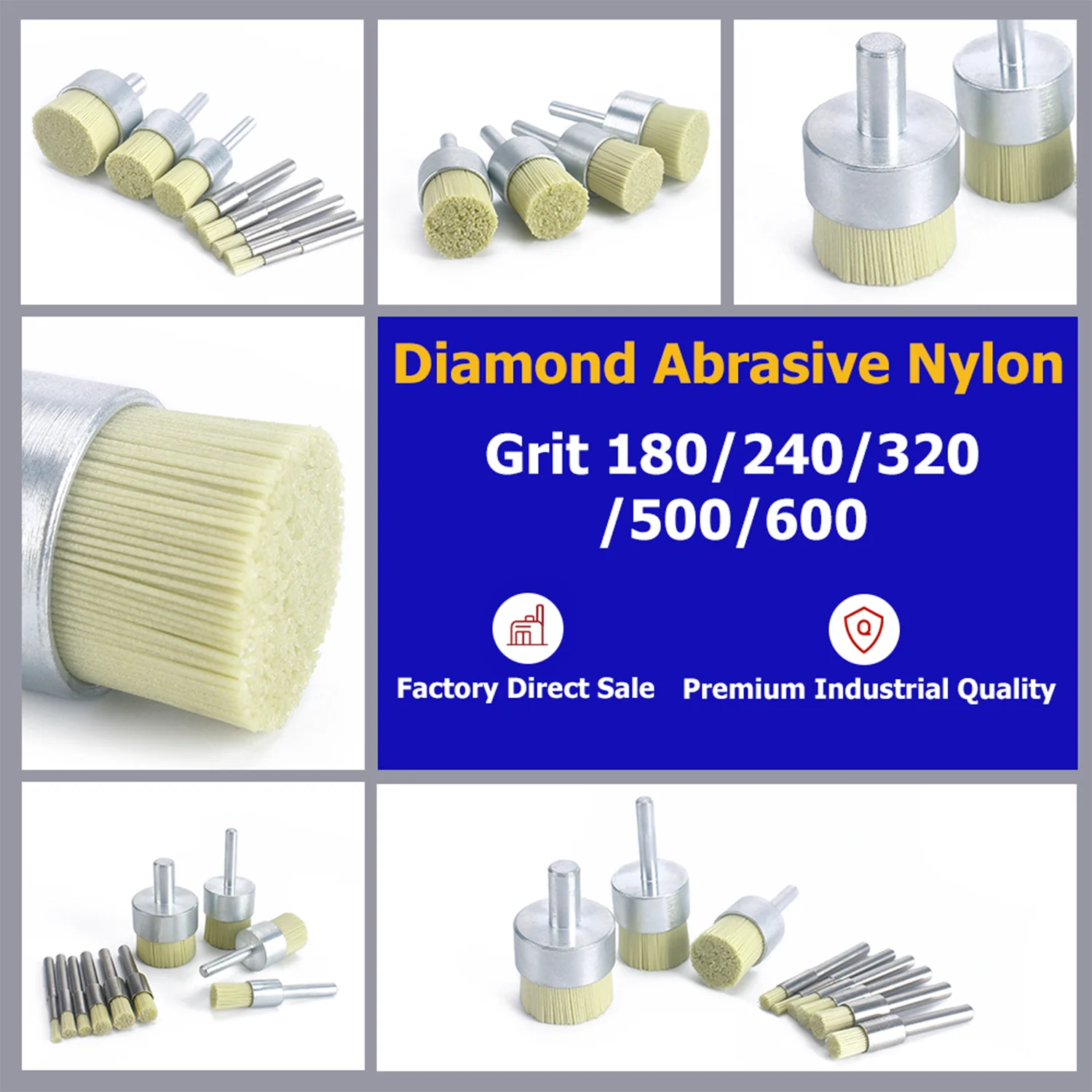180 حصى الماس نهاية مسطحة فرشاة جلخ النايلون إزالة لدغ الصدأ الأكسدة الملوث الألومنيوم سطح معدني إعداد التنظيف #3