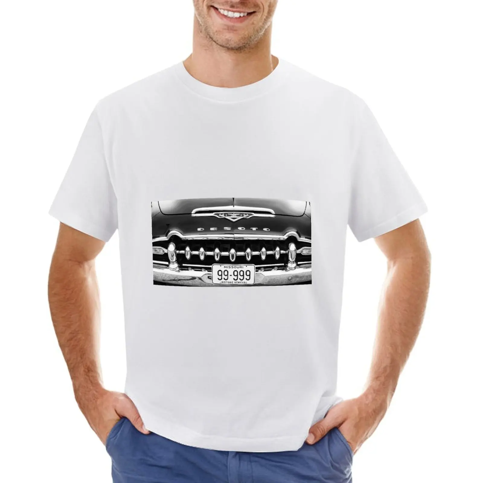 1955 Desoto Grill T-shirt oversized kawaii clothes anime t shirts for men