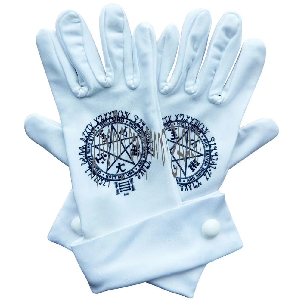 

Anime Cosplay Accessories Alucard Runes pentagram Male Gloves
