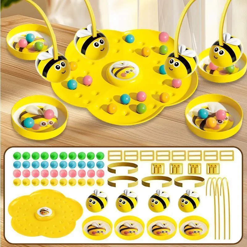 Creative Little Bees เกมส์สะสมน้ําผึ้งลูกปัดแม่เหล็กตกปลาปริศนาเด็กปฏิสัมพันธ์แบบพกพา EDC ของขวัญเครื่องมือ