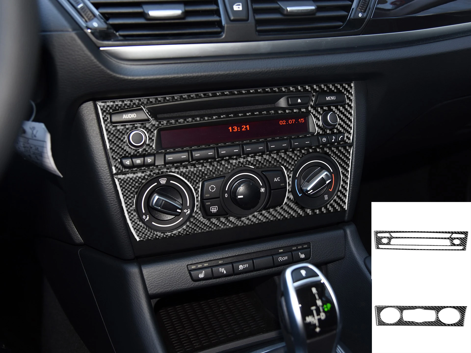 

Для BMW X1 E84 2013-2015 установка из углеродного волокна радио и кондиционирование Температура регулирование ободок аксессуары для интерьера наклейка