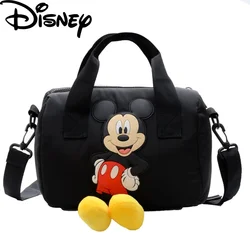 Cartoon Mickey Mouse Crossbody Bags for Women Disney Anime Pattern Minnie Mouse Nylon Messenger Bags Girls Travel Storage Bags