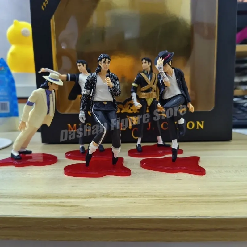 5pcs Michael Jackson Action Figure PVC Anti Gravity Forward Tilt Collection Smooth Criminal Limited Edition Jackson Figurine Toy