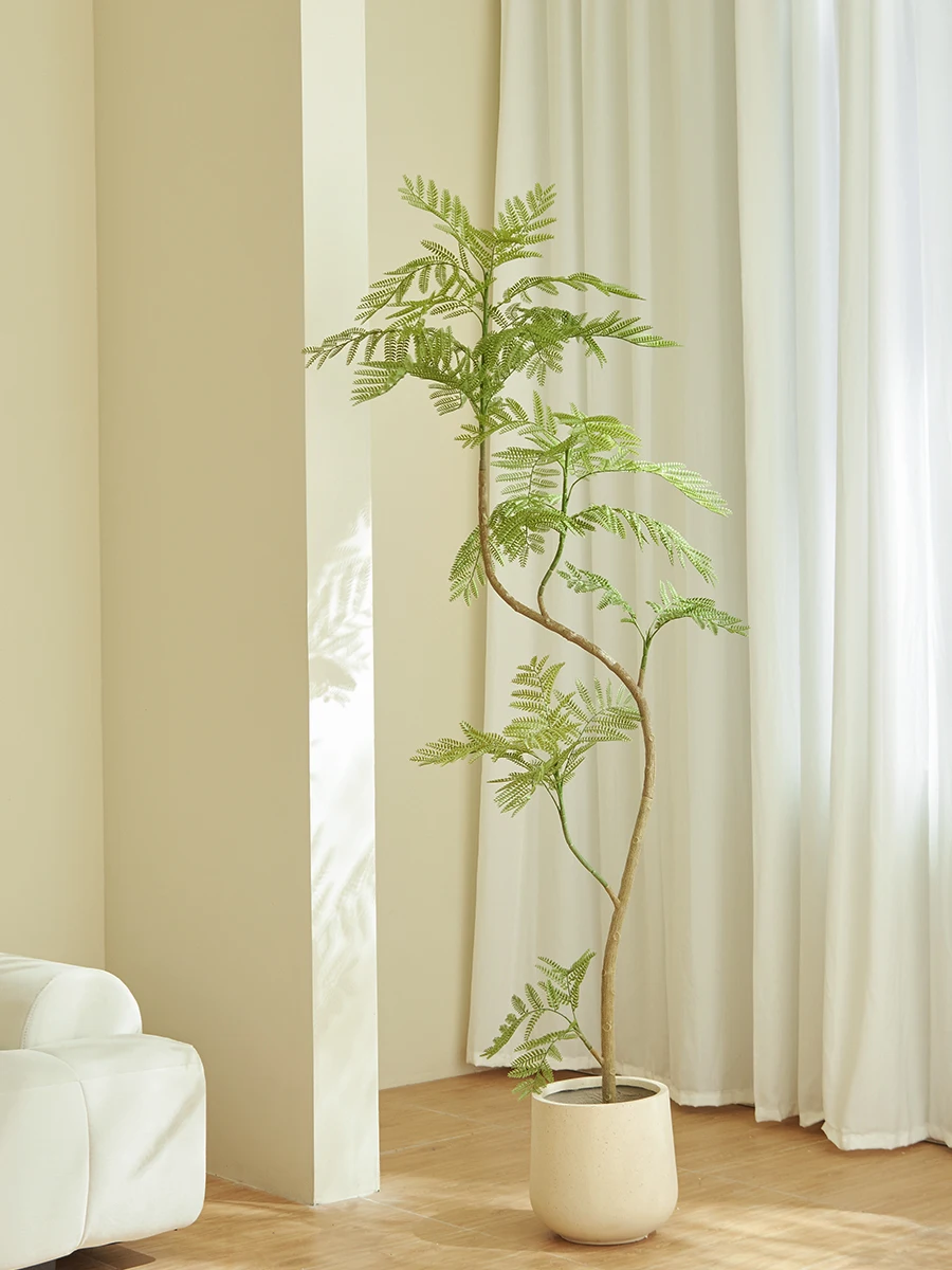 

Искусственное декоративное дерево бонсай для гостиной, высококачественная имитация синей магнолии в горшке