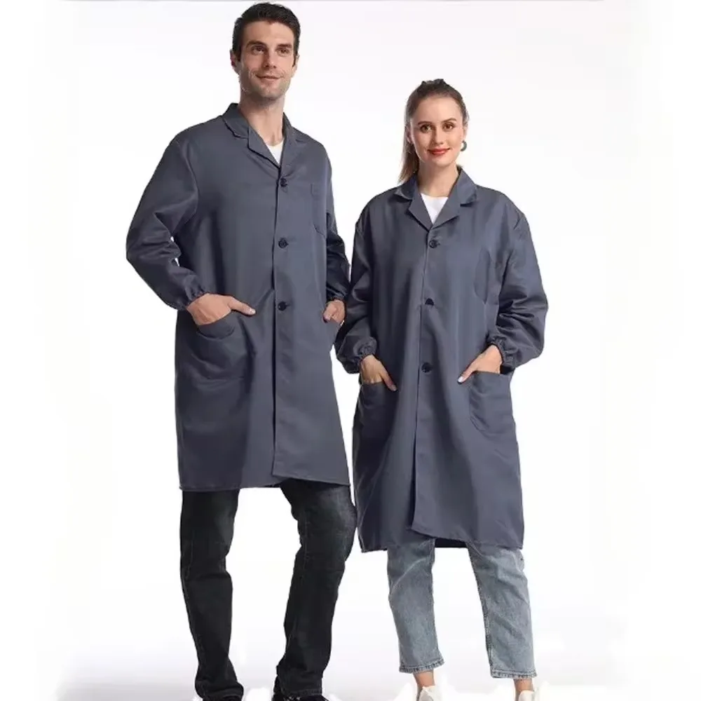 160-185cm Wearable Dust-proof Overalls Men\'s Long-sleeved Labor Protection Overalls Work Clothes Welding Clothes