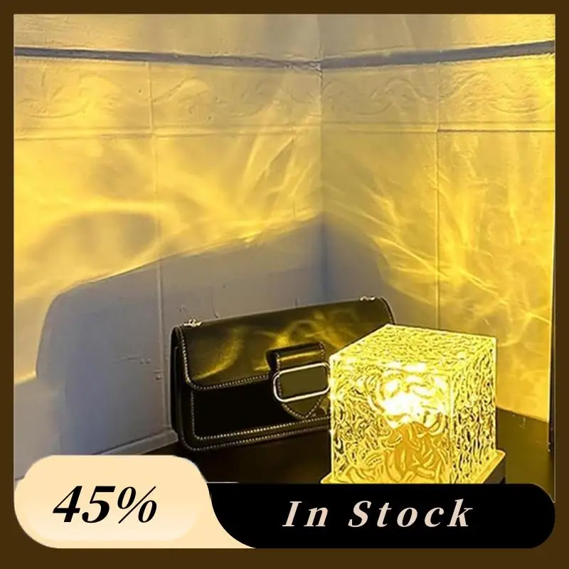 Aurora Northern Lights Lamp Wave-Cube Lamp Ocean Wave Projector 16 Color Water Wave Effect Lights For Bedroom-A