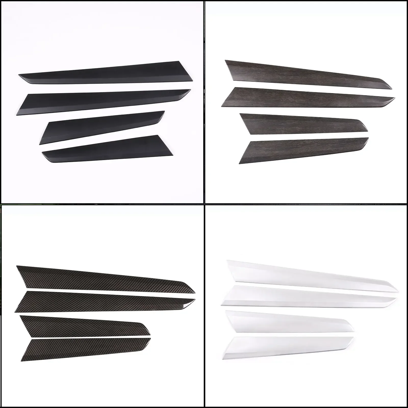 For Mercedes Benz C Class W204 C180 C200 2007-2014 ABS carbon fiber car interior door panel decorative strip sticker accessories