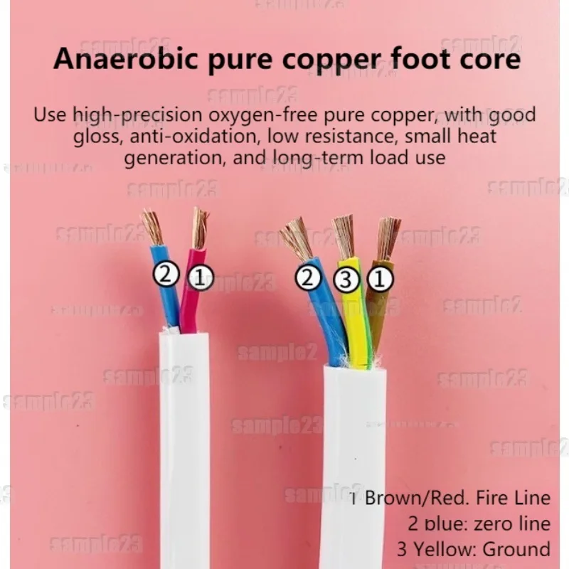 White Spring Spiral Cable 2/3Cores 0.5² Coiled 1/2/3/4/5/6 Meters Stretchable