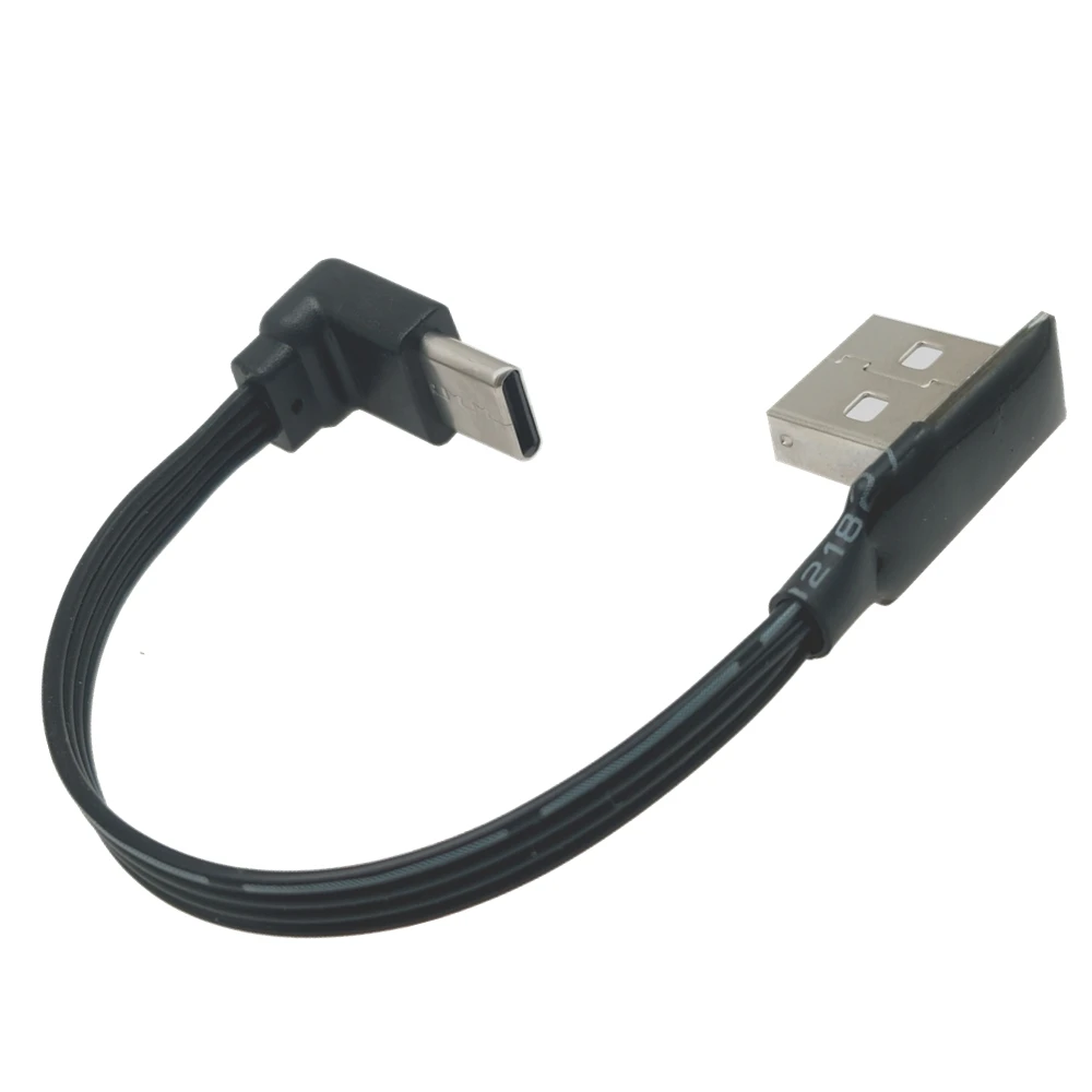 0.5M 0.3M Car main control screen USB elbow suitable for Lexus es ultra-flat elbow data cable hidden typeC flat cable