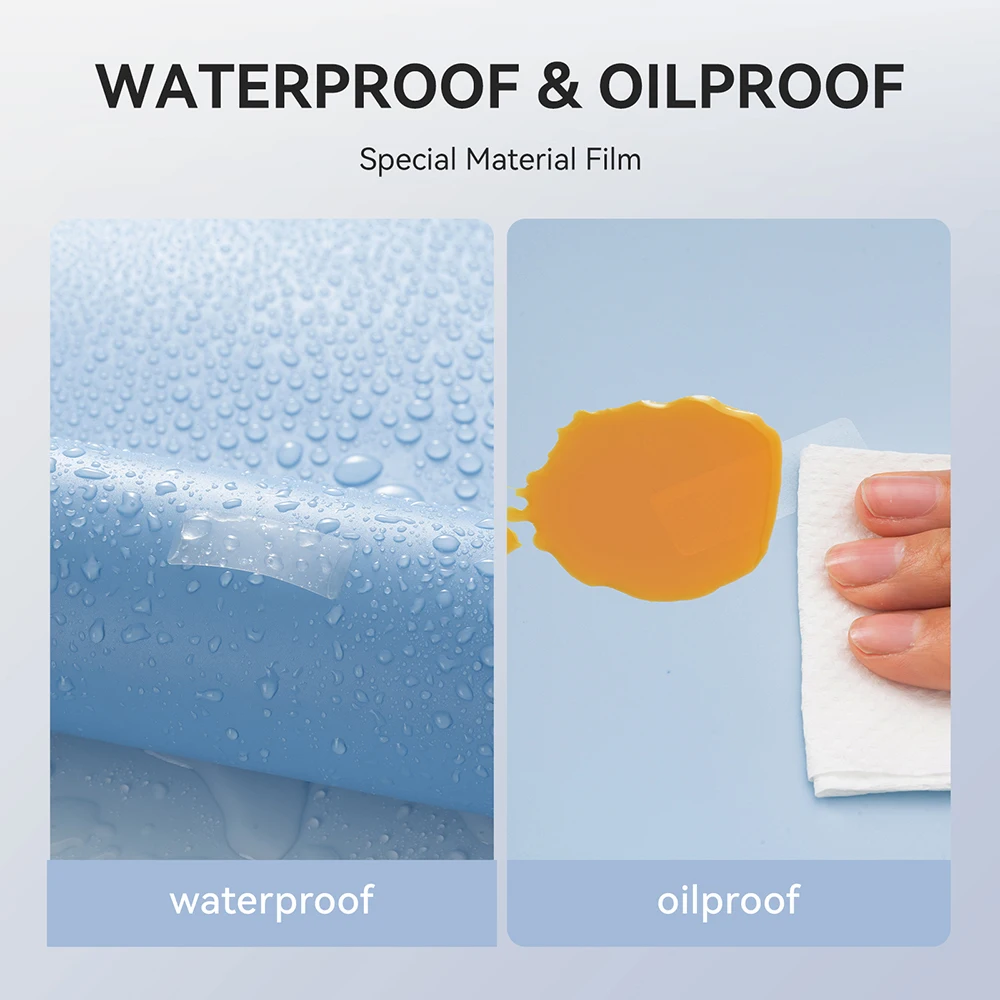 1 لفة Niimbot ملصق ملصق شفاف مقاوم للخدش ومضاد للنفط ورق ملصقات لطابعة الملصقات الحرارية D11 D110 D101 H1S