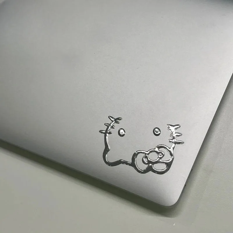 Sanrio Hello Kitty สติ๊กเกอร์ติดรถ สติ๊กเกอร์ติดกระจกการ์ตูน DIY คอมพิวเตอร์ โทรศัพท์มือถือ สติ๊กเกอร์พีวีซีติดรถยนต์ แพ็คคู่