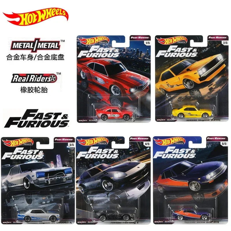 Broken Box Hot Wheels Premium Car Fast and Furious Vehicles Diecast 1/64 Euro Fast Full Force Fast Runner Boys Toys for Children