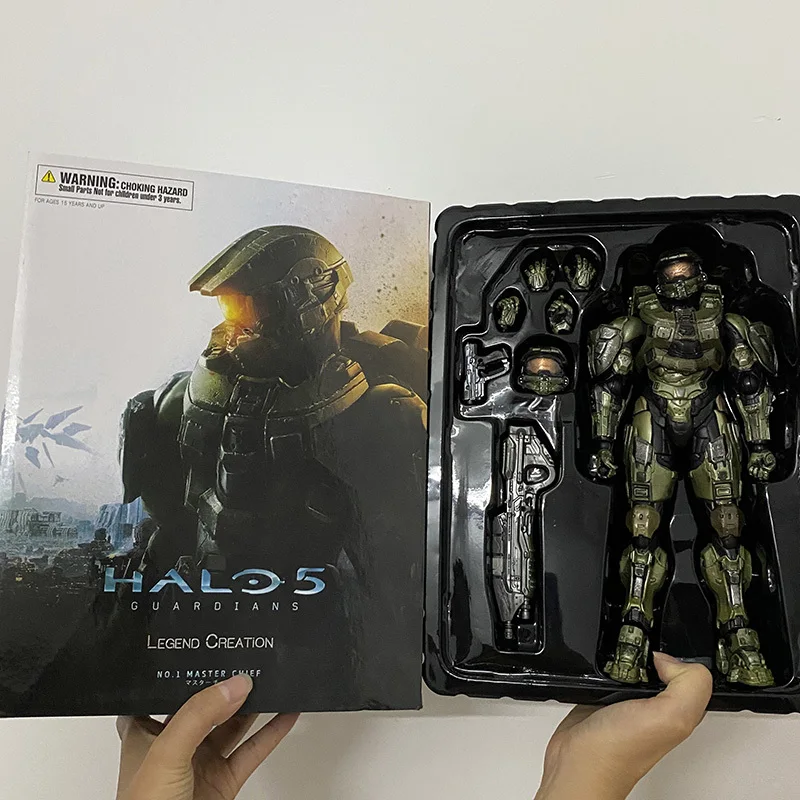 Figura de acción de PVC de Play Arts KAI HALO 5 guardianes, modelo coleccionable, juguete, estantería, adorno, articulación movible, colección de muñecas, n. ° 1