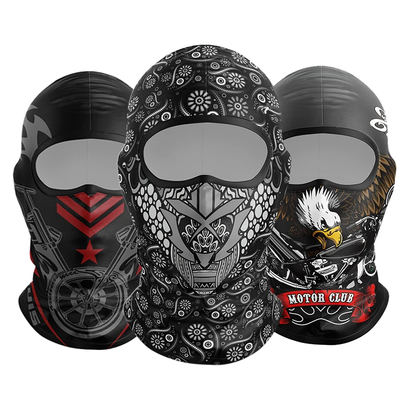 Motorrad Eis Seide Kopf Abdeckung Atmungsaktiv Schnell trocknend Retro Reiten Hals Abdeckung Balaclava Helm Schutzhülle Volle Gesicht Maske