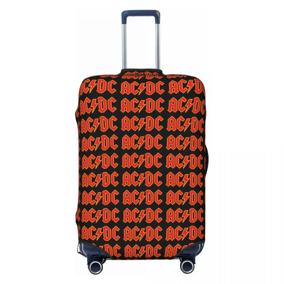 

Custom AC DC Logo Travel Luggage Cover Elastic Rock And Roll Suitcase Cover Protector Fit 18-32 Inch