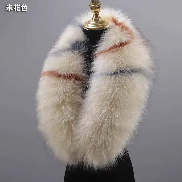 

32 Colors 165*30cm Women Luxury Warm Faux Fox Fur Shawl Winter Ladies Plush Scarf Wraps Cloak Coat Wedding Long Cape Scarves