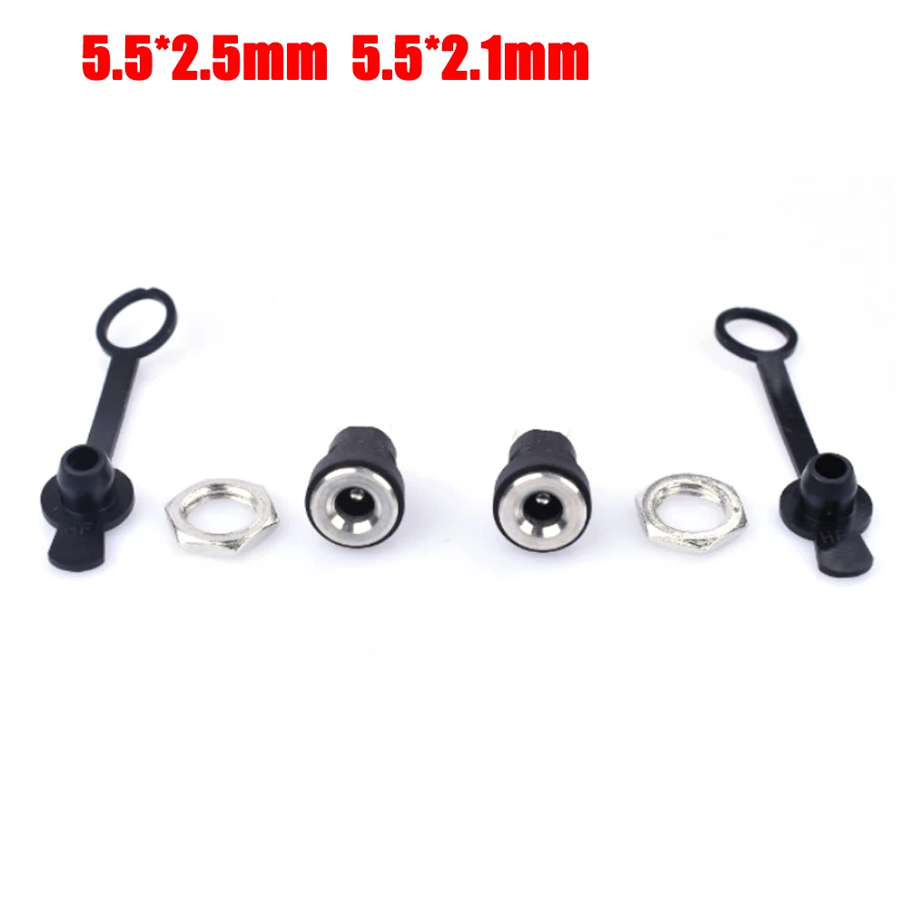 5pieces/lot DC Power plug connector for diy dc waterproof jack connector 5.5 X 2.1 mm 5.5 X 2.5 mm 3.5mm*1.35mm