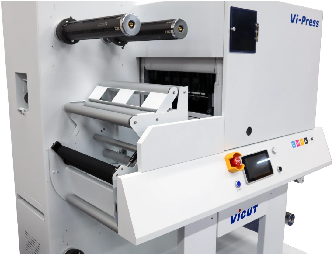 VICUT color label high speed toner printer roll to roll cold label lamination machine label printing machine