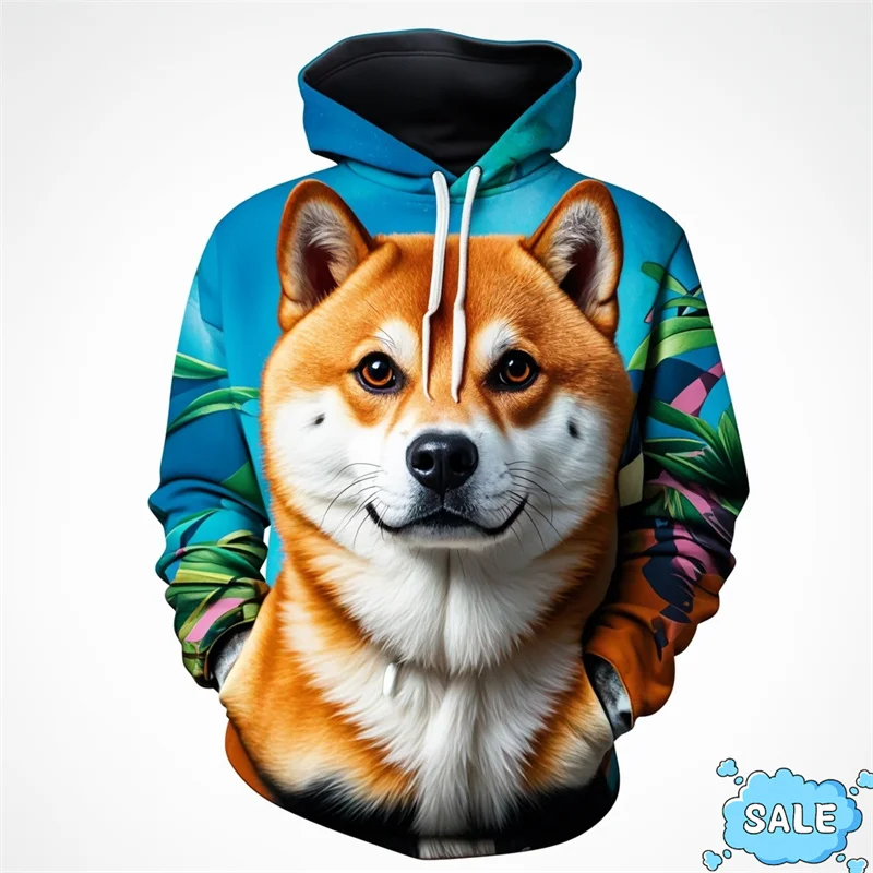 Autumn New 3D Cute Doge Cheems Printing New In Hoodies & Sweatshirts Shiba Inu Graphic Hooded Hoody Funny Mens Clothing Pullover