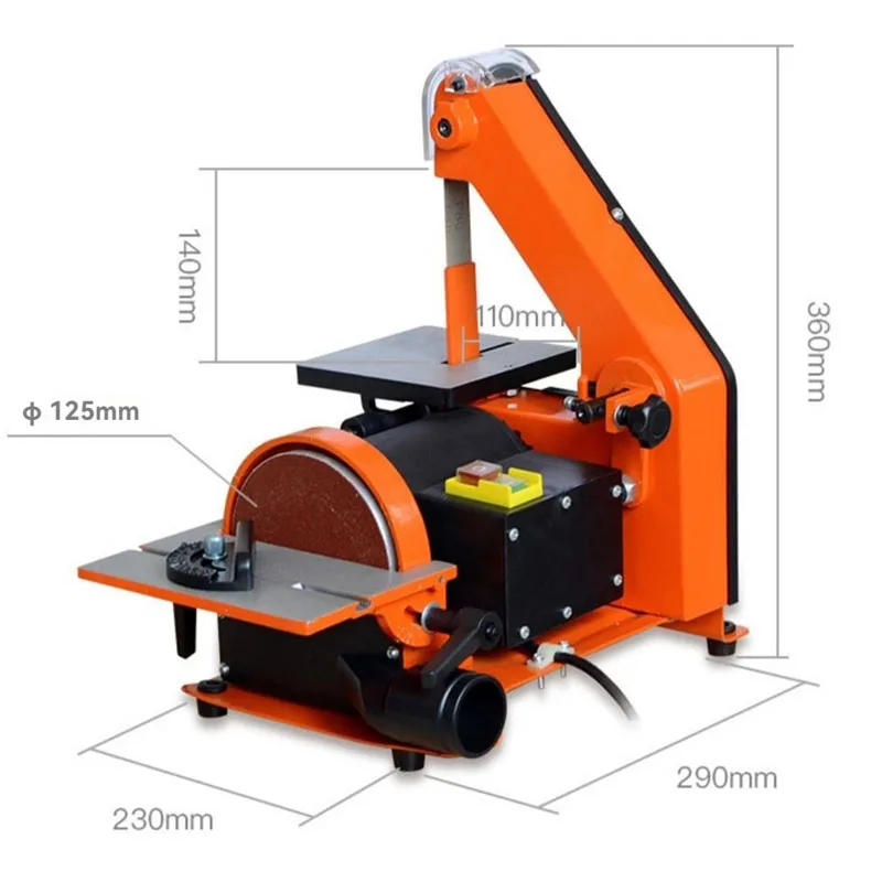 220V 350W Sand Belt Machine Sand Tray Machine Small Woodworking Table Grinding Machine Multifunctional Vertical Sandpaper Machin