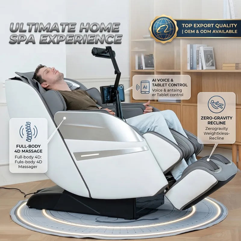 Airo Manufacturers Wholesale Rolling Zero Gravity 4D Full Body Massage Chair for Home Use with 12 Auto Programs Massage System