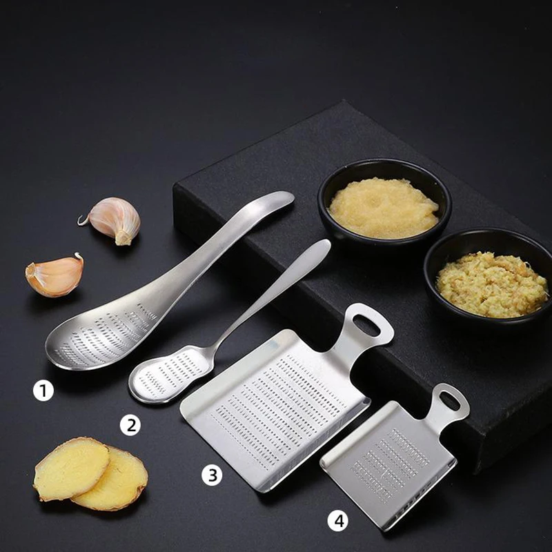 Ginger Grater Wasabi Grater Crusher Stainless Steel Garlic Grinder Kitchen Fruit Root Vegetables Ginger Grinding Tool Gadgets