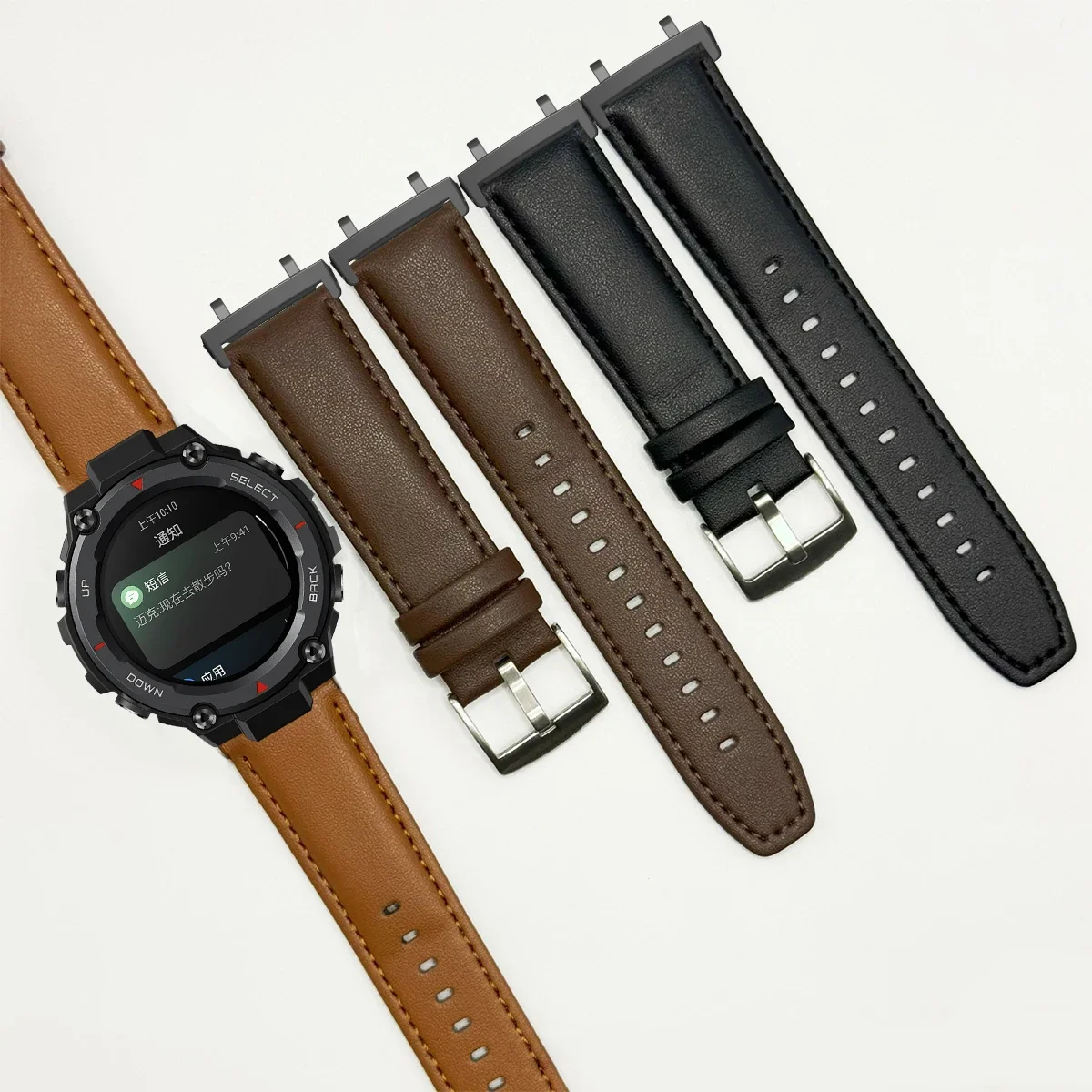 

Кожаный силиконовый браслет для Huami Amazfit T-REX 3/2, мужской ремешок для часов Amazfit T-Rex/T-Rex Pro/T-Rex 2 Ultra Correa