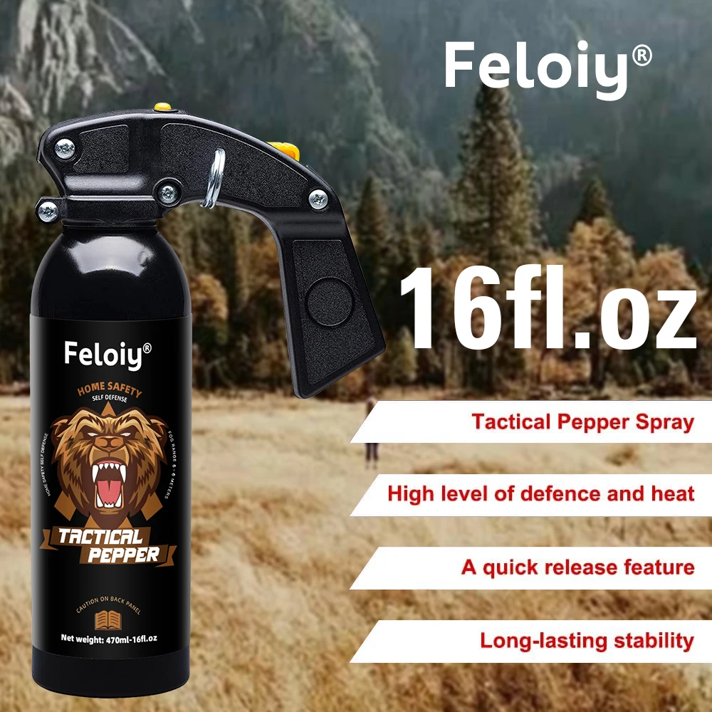 470ML Tactical Pepper Spray - Safety Protection, Suitable for Wild Adventures, Outdoor Camping