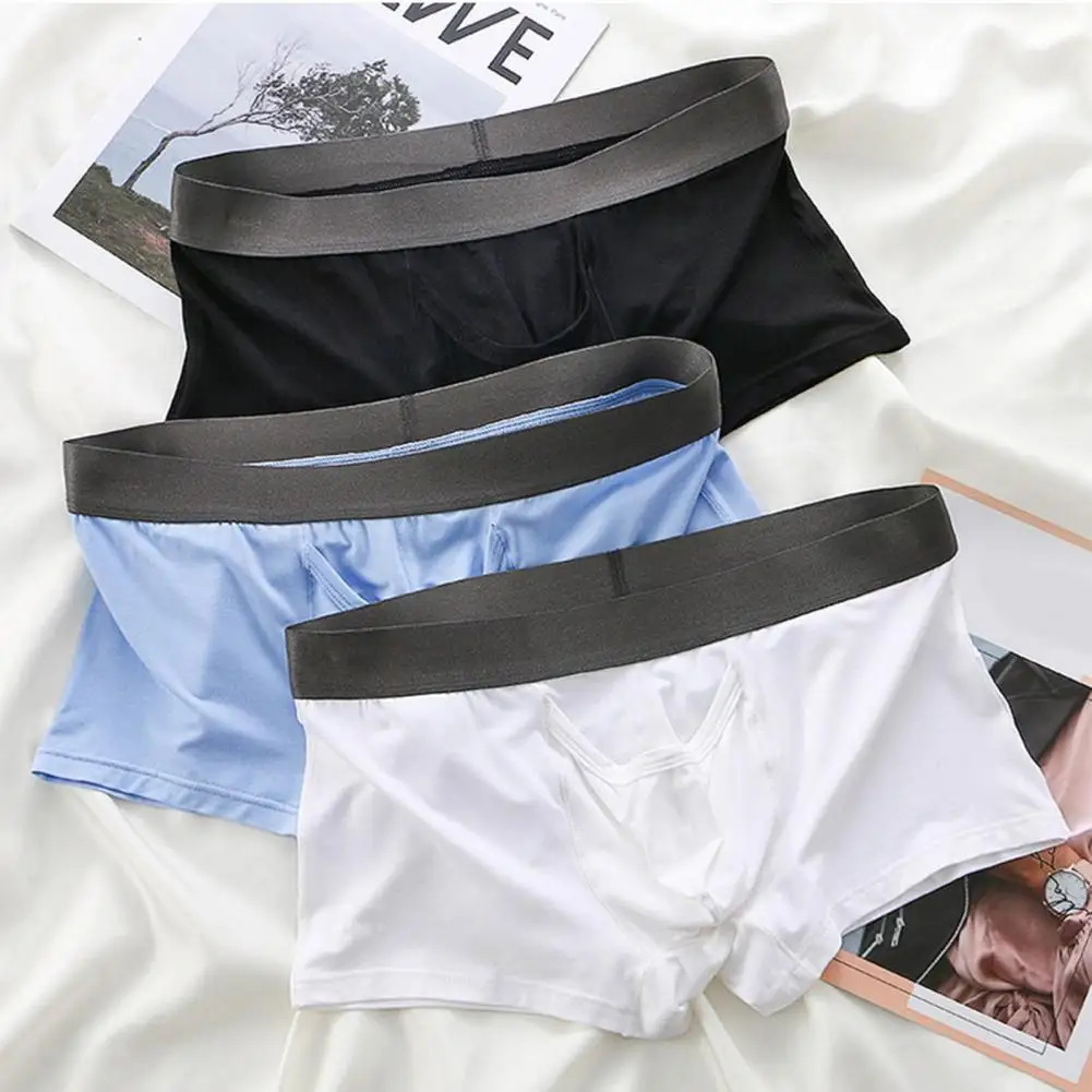 Sweat Absorbing Men Underwear Comfortable Moisture Wicking Stylish Men Patchwork Color U-Bump Breathable Shorts Underwear