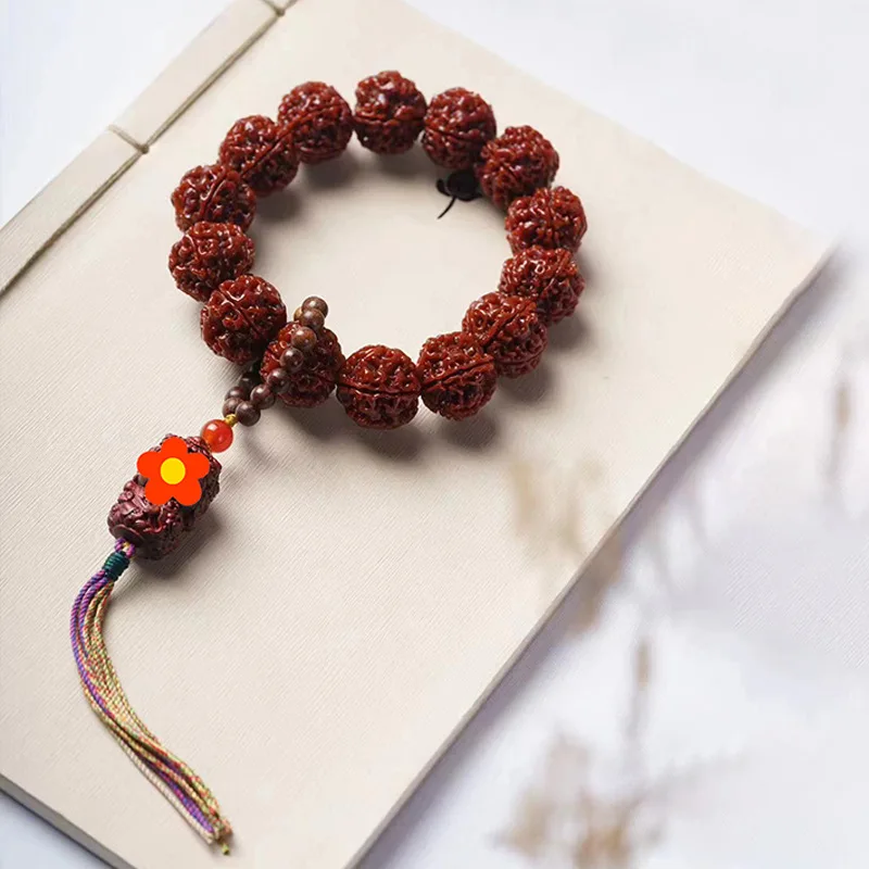 Mother StyleDIYMachine Brush Rudraksha Bracelet Handheld Factory Wholesale Specifications1.9about Men's and Women's Rosary Jewel