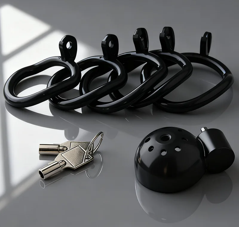 5 Sizes Rings ABS Chastity Cage  Cock Cage Men Penis Bondage Urethral Lock Adult Sex Toy Male Erotic BDSM Toy view 2