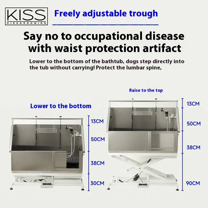 Kiss Pet Electric Lift Bath, Dog Bath, Cat Wash Pool