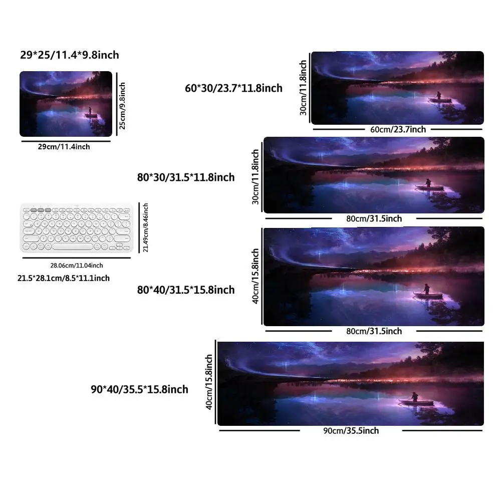 Wooden board pattern mousepad simple art multi-model accessories Mechanical keyboard plus long tablemat rubber non-slip washable