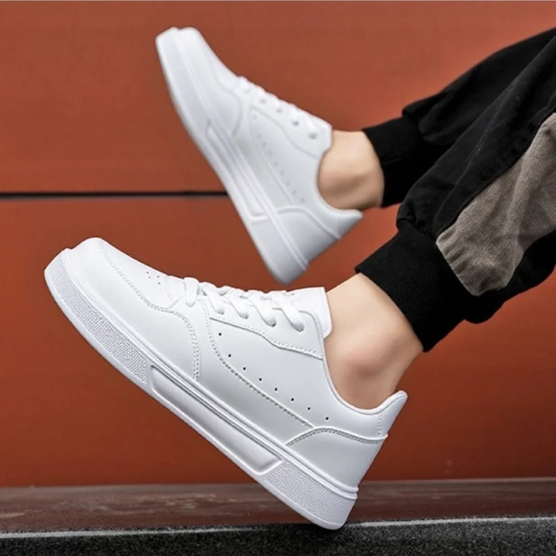 

YRZL Casual Sneakers for Men Women Comfortable Walking White Shoes Non Slip Athletic Tennis Shoe Autumn Leather Sports Shoes Man