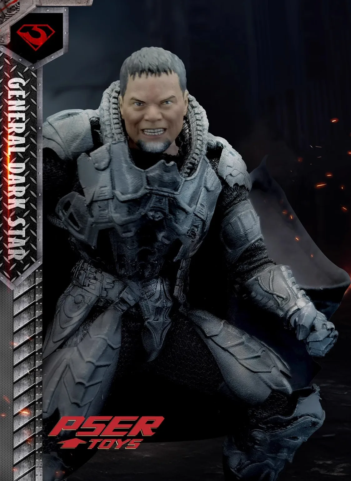 In Stock Original PSERTOYS 1/12 Scale Military Commander Steel Krypton General Dru-Zod Action Figure Model Toys Ornament Gifts