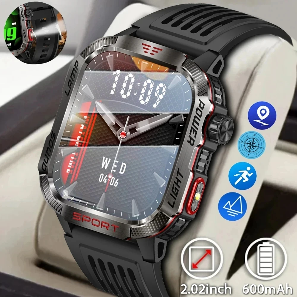 

2024 New Outdoor Ai Voice Smart Watch Men's 600 mAh Battery Waterproof Fitness Blood Oxygen Bluetooth Call Smartwatch