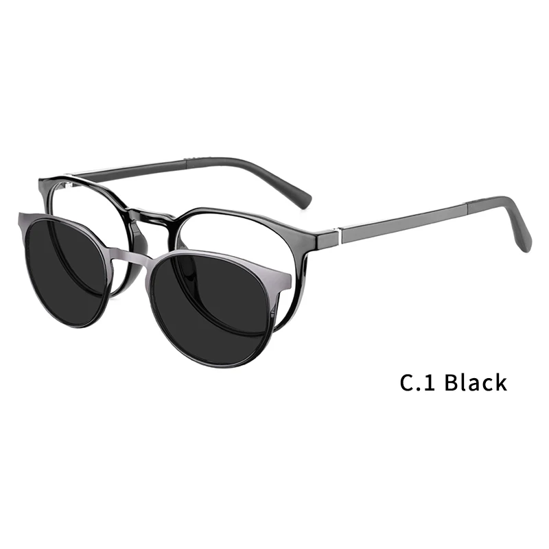 KANSEPT Clip-on Shades Female Magnetic Mens Sun Glasses Frames for Women Polarized Sunglasses Women's Eyeglass Frame Glass Grade