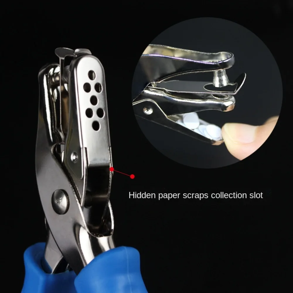 6mm Single Hole Puncher Round Hole non-slip handle Hole Punch Hand Tool DIY Paper Cutter School Office Binding Stationery