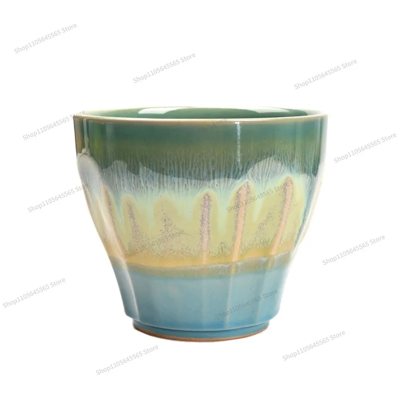 For Ceramic Coffee Cup 200ml Vintage Style Hand-held Water Cup