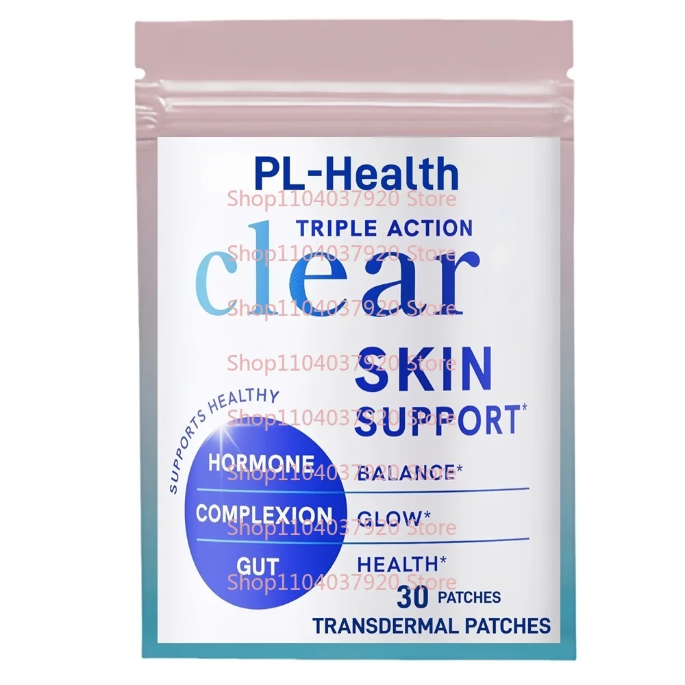 

30 Patches Clear Skin Acne Transdermal Patches with Zinc, DIM Clarify, Restore Support with Hyaluronic Acid & Skin Support